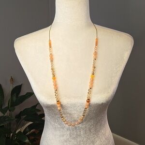 Loft 34" Goldtone with Multi Colored Beaded Necklace
